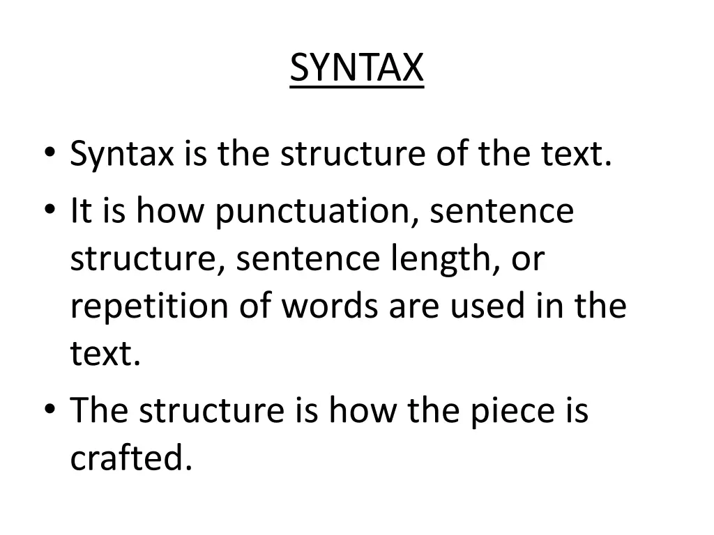 syntax