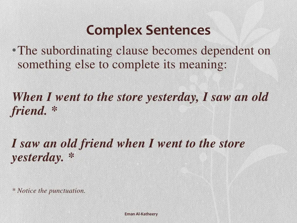 complex sentences 2