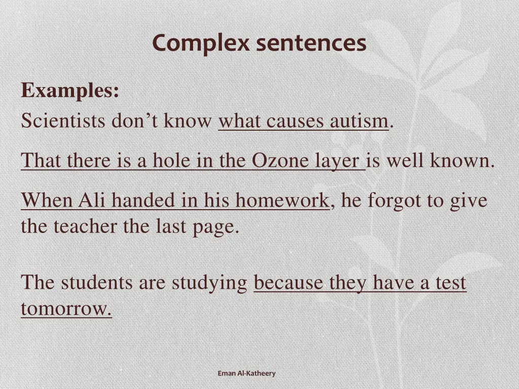 complex sentences 4