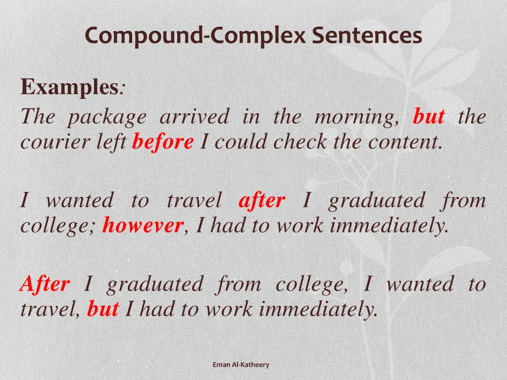 compound complex sentences 1