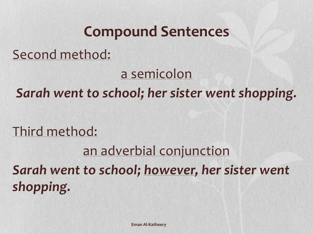 compound sentences