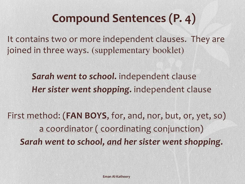 compound sentences p 4