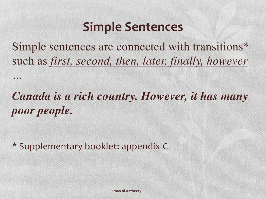 simple sentences 4