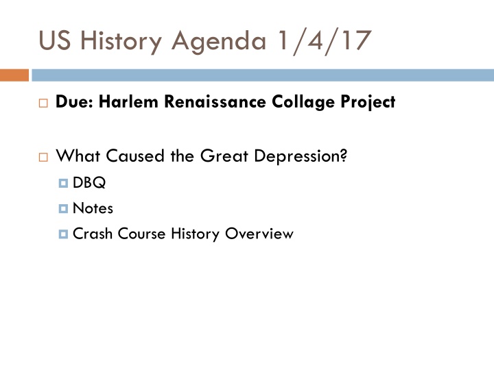 us history agenda 1 4 17