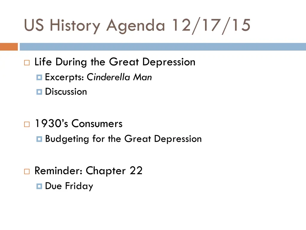 us history agenda 12 17 15