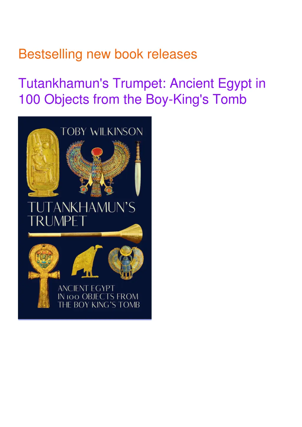 bestselling new book releases tutankhamun