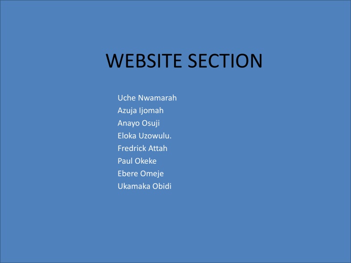 website section