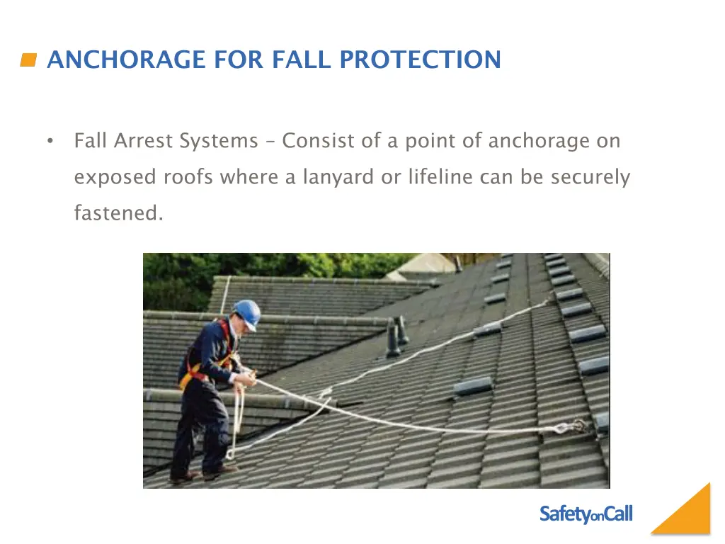 anchorage for fall protection