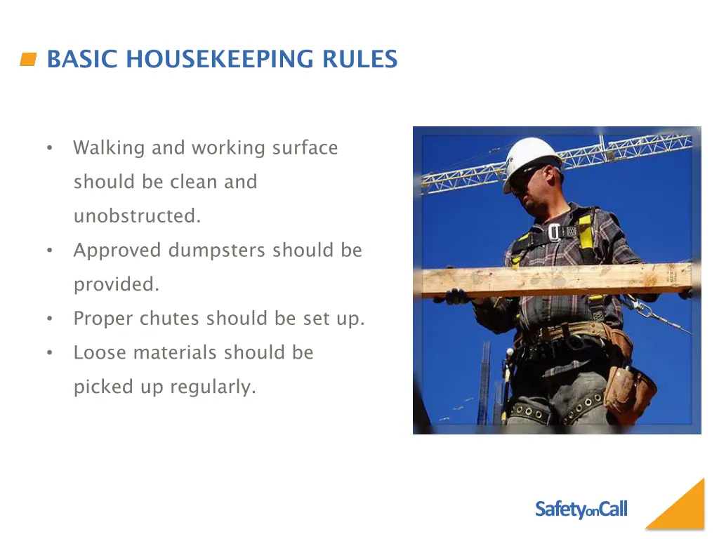 basic housekeeping rules