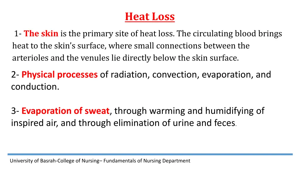 heat loss