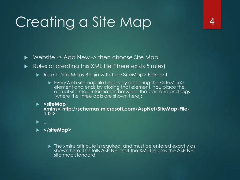 creating a site map