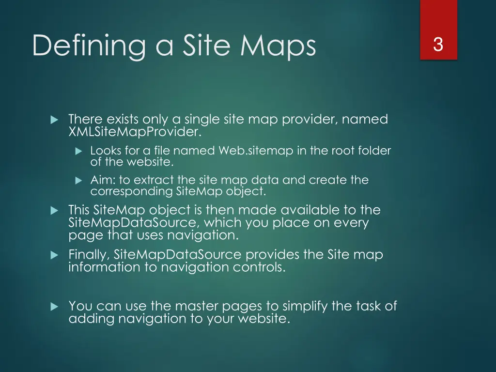 defining a site maps