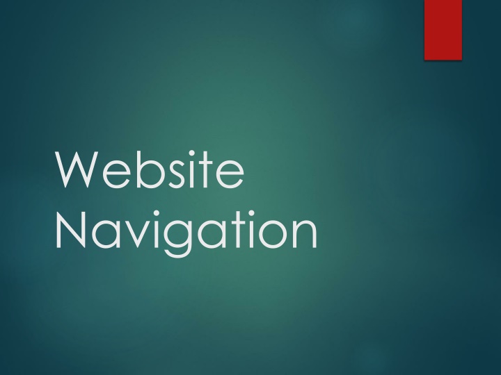 website navigation