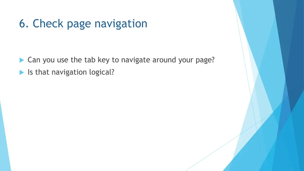 6 check page navigation