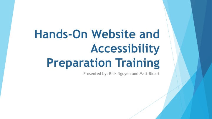 hands on website and accessibility preparation