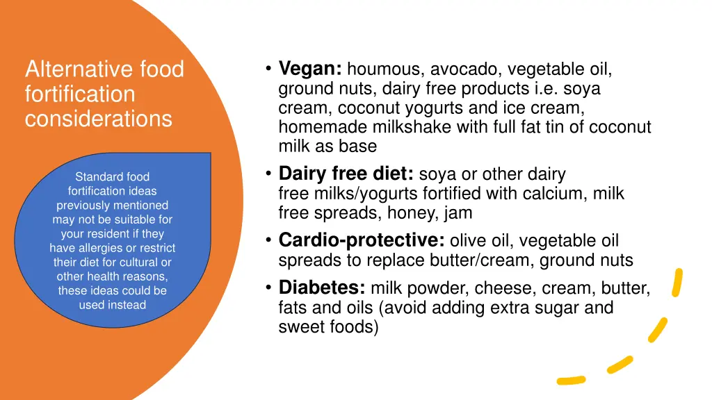 alternative food fortification considerations