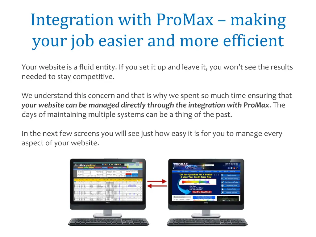 integration with promax making your job easier