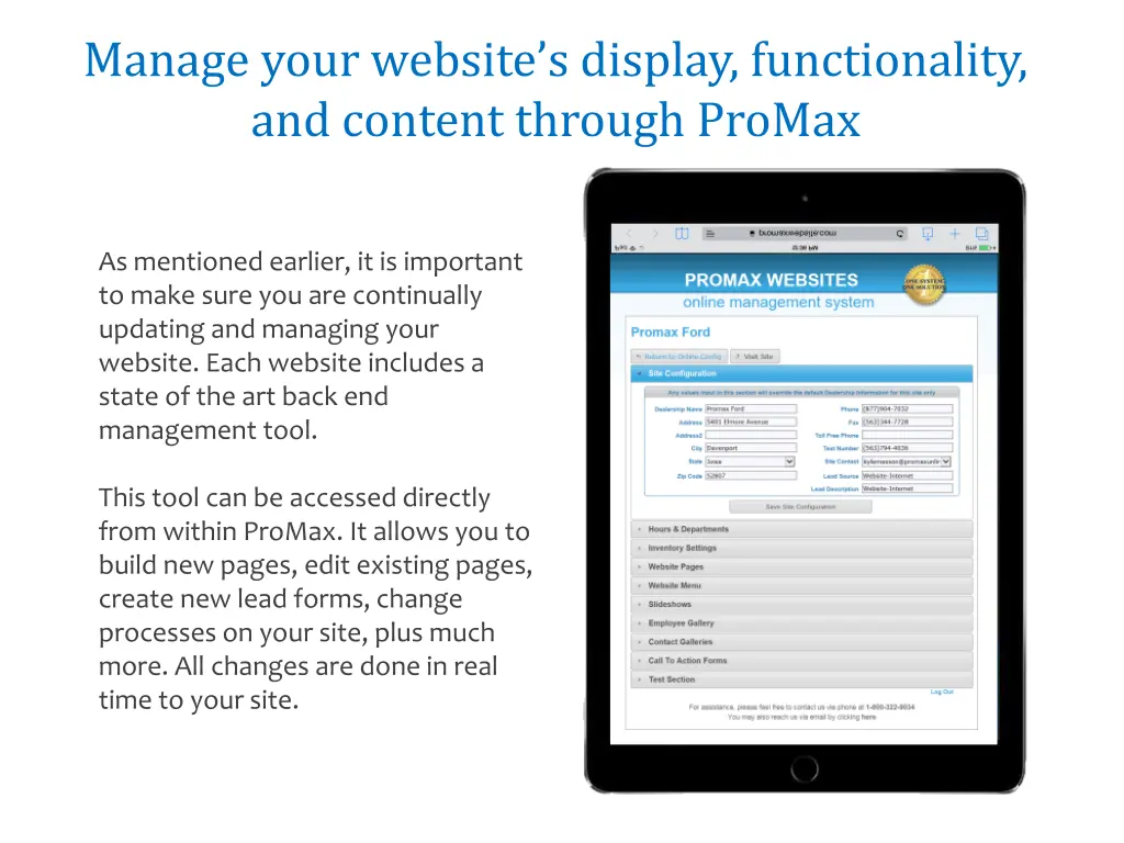 manage your website s display functionality