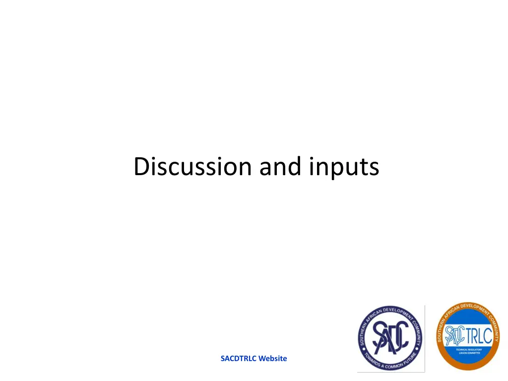 discussion and inputs