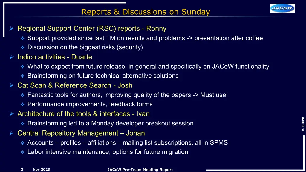 reports discussions on sunday