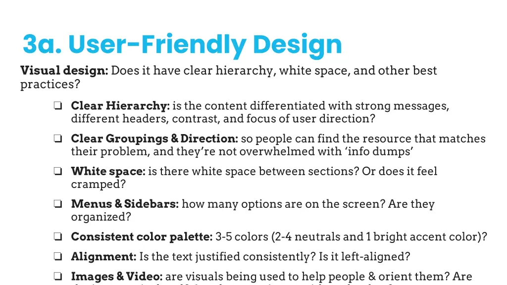 3a user friendly design visual design does