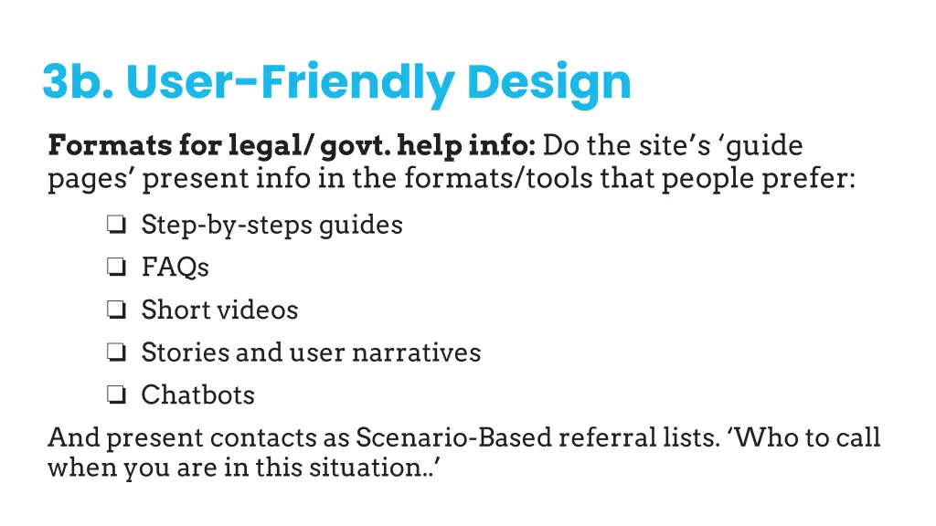 3b user friendly design formats for legal govt