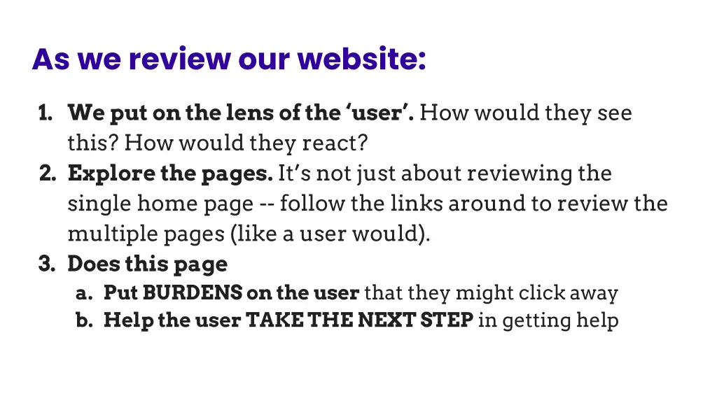 as we review our website