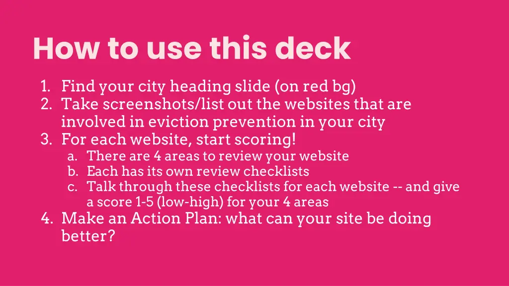 how to use this deck 1 find your city heading