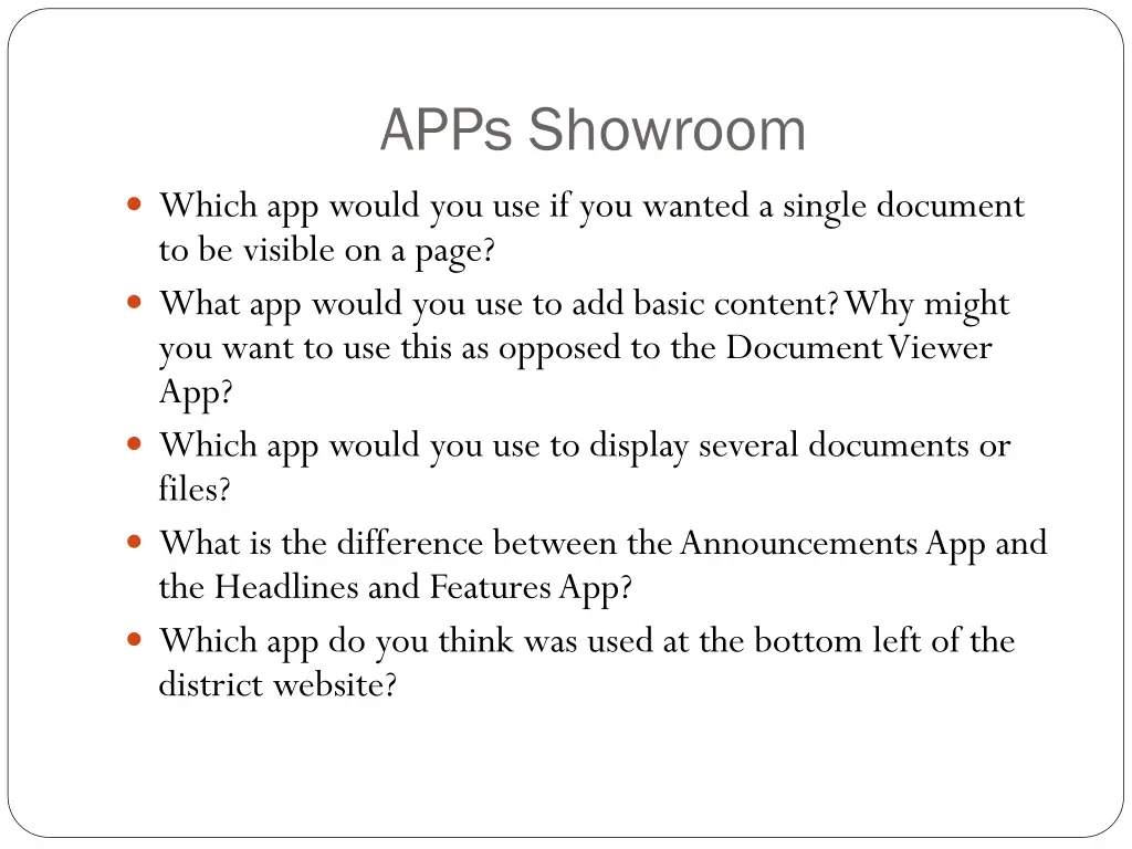 apps showroom