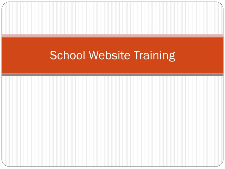 school website training