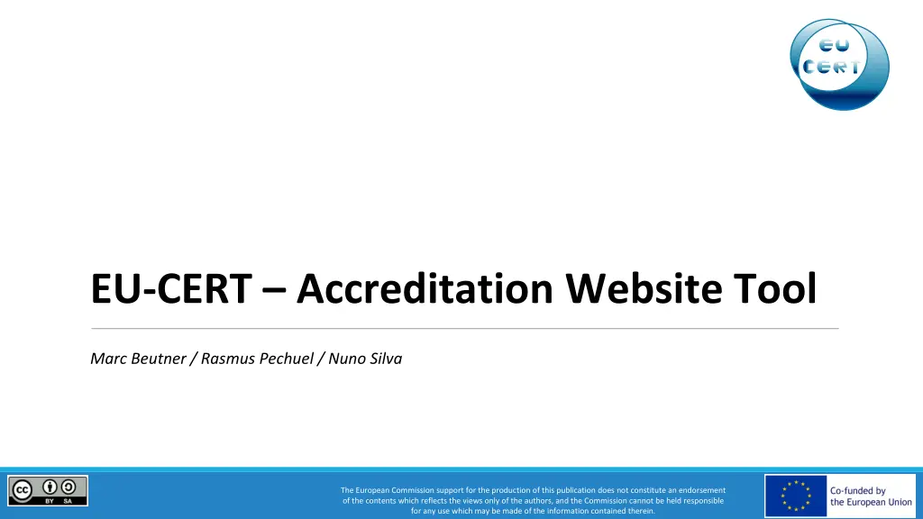 eu cert accreditation website tool