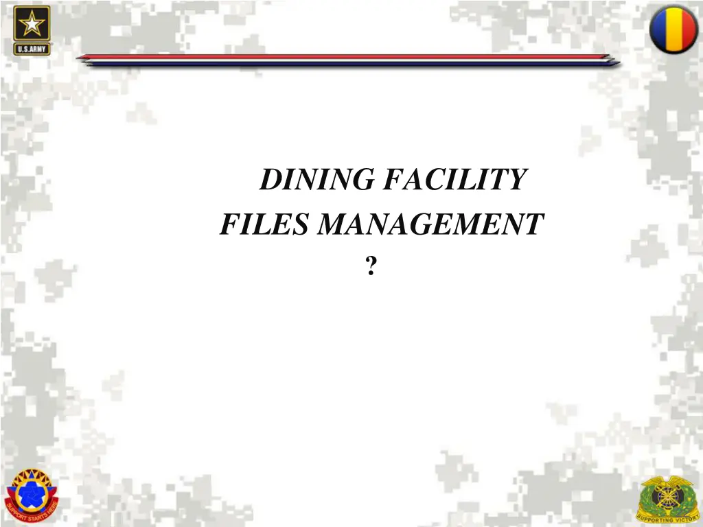 dining facility files management