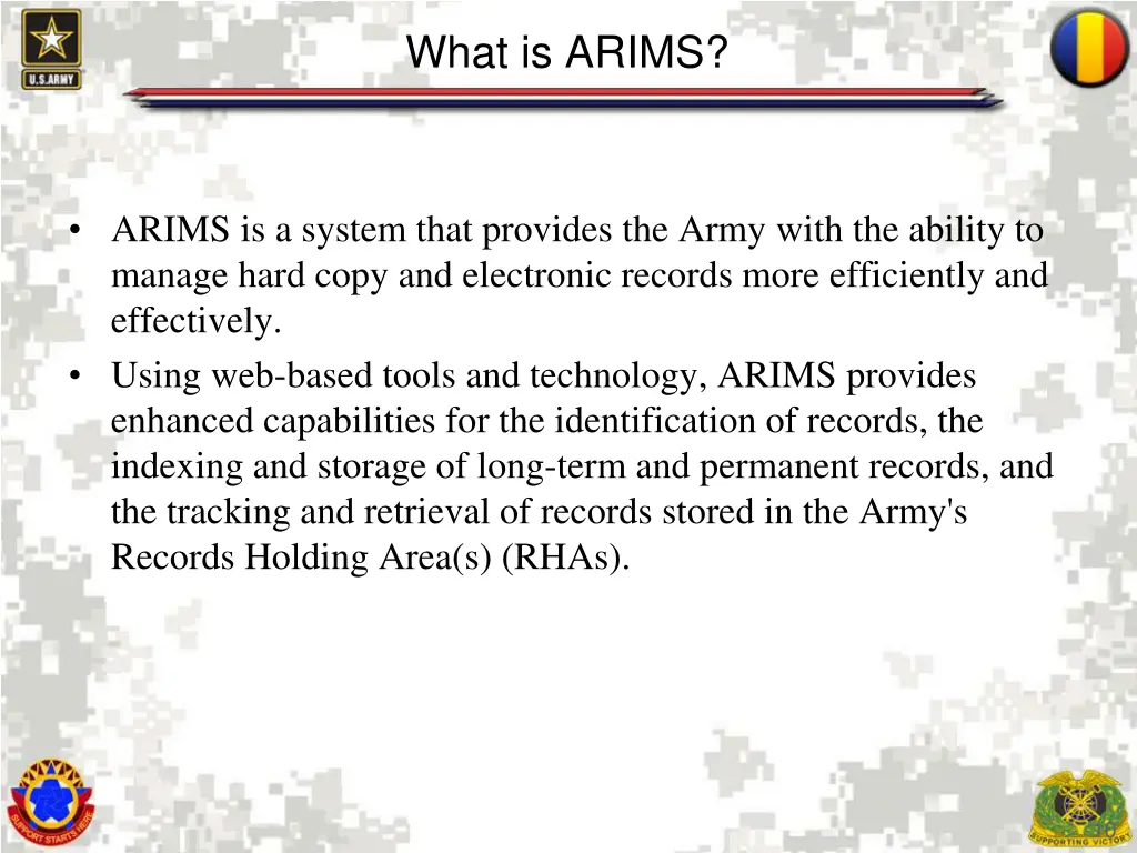 what is arims