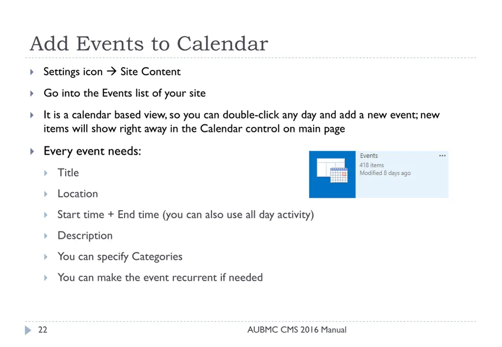 add events to calendar