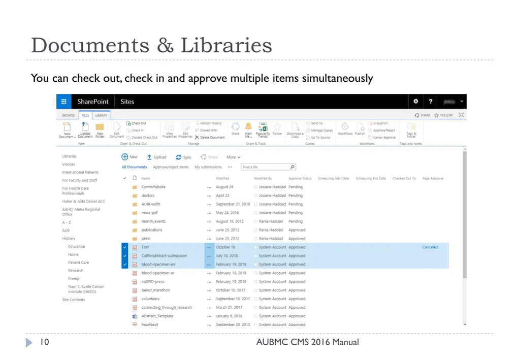 documents libraries 1