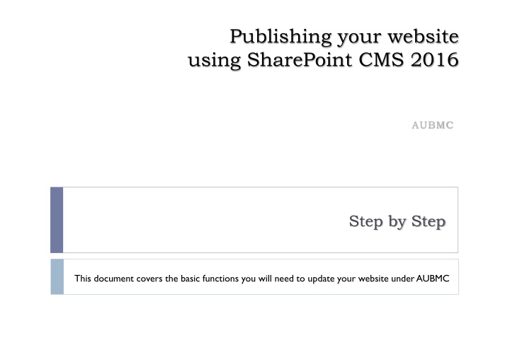 publishing your website using sharepoint cms 2016