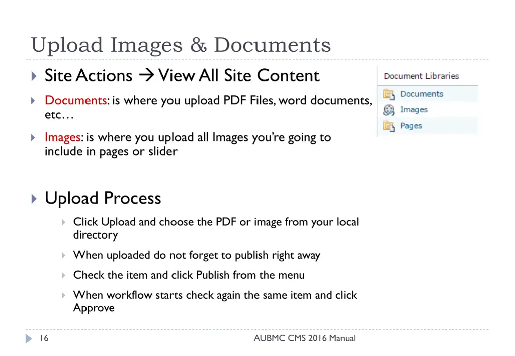 upload images documents