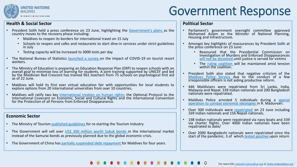 government response government response