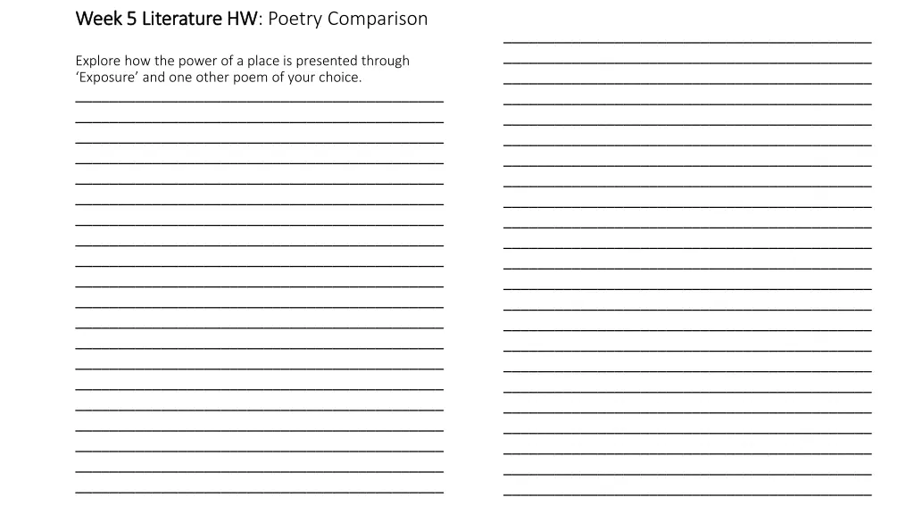 week 5 literature hw week 5 literature hw poetry