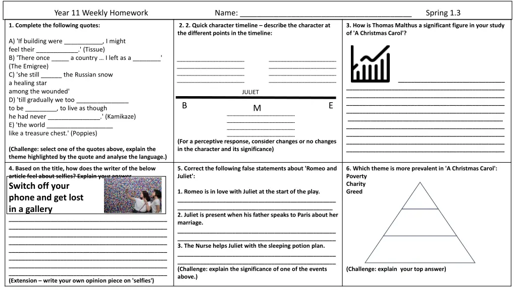 year 11 weekly homework 2