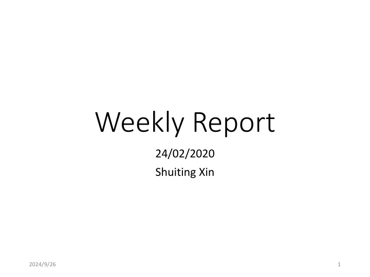 weekly report