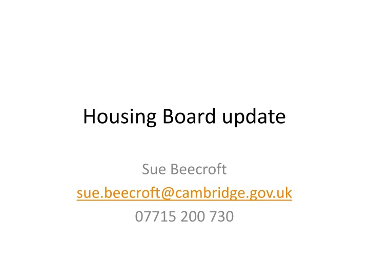 housing board update