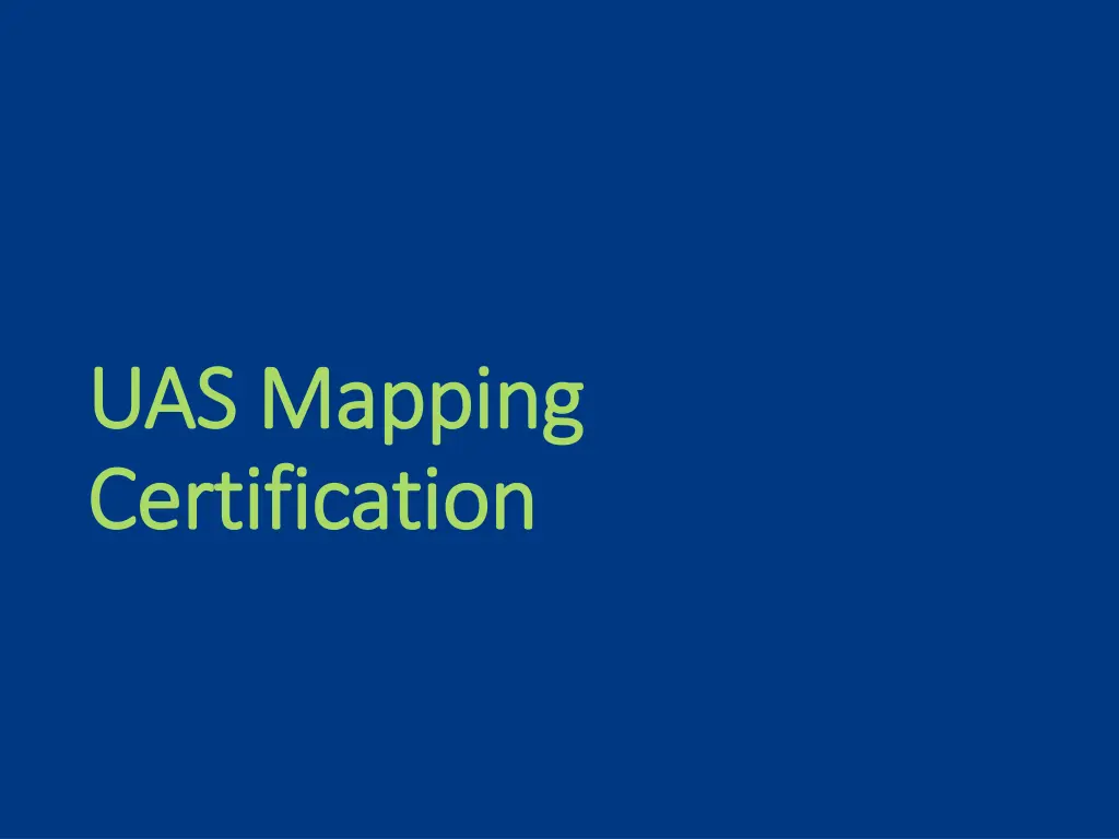 uas mapping uas mapping certification