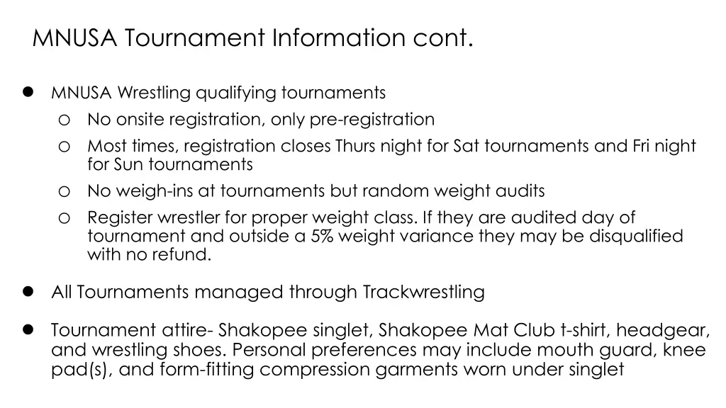 mnusa tournament information cont