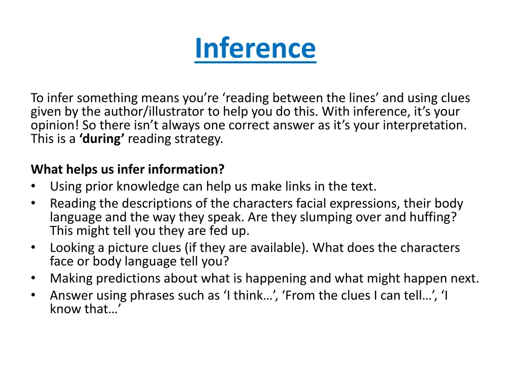 inference