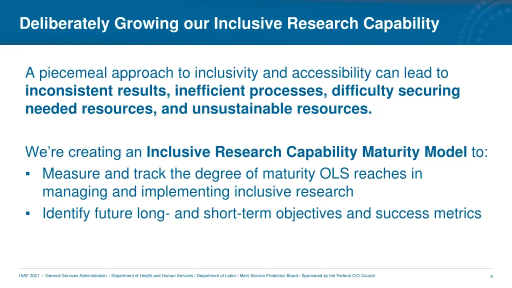 deliberately growing our inclusive research