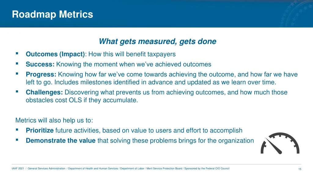 roadmap metrics