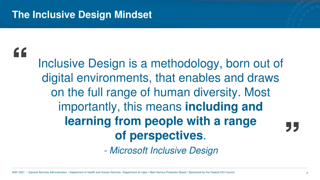 the inclusive design mindset