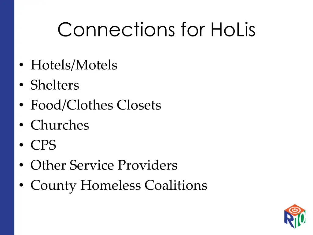 connections for holis