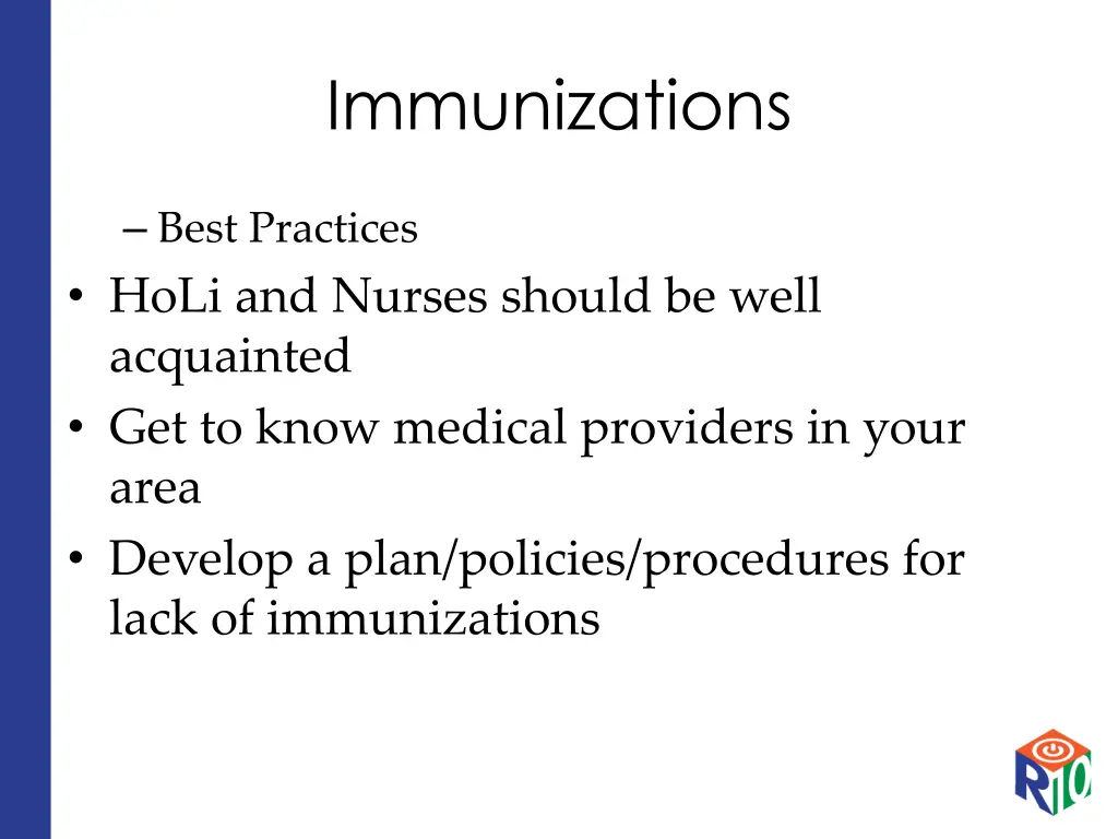 immunizations